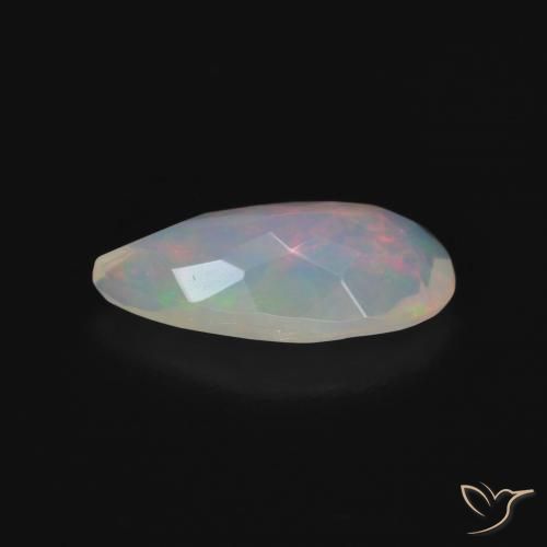 Opale Multicolore naturale da 0.76 ct, Forma a pera, Trasparente