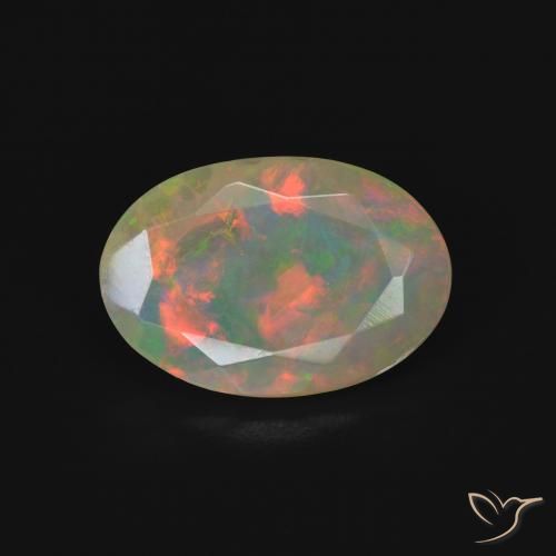 1.73ct Naturale Multicolore Opale, Ovale, Trasparente