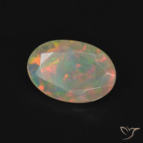 Opale Multicolore naturale da 1.73 ct, Ovale, Trasparente