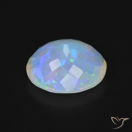 Opale Multicolore naturale da 4.32 ct, Ovale, Trasparente