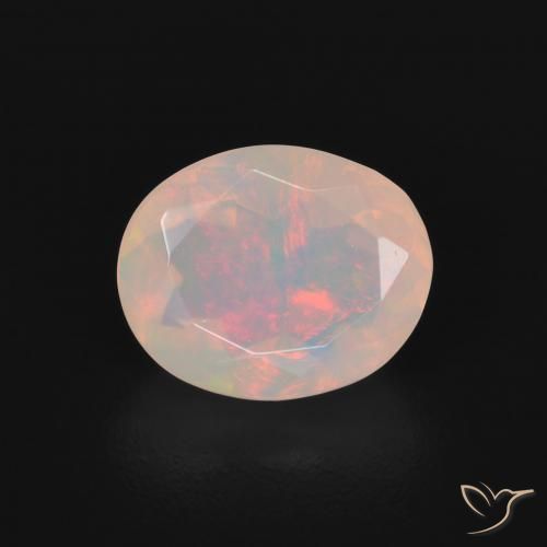 1.20ct Naturale Multicolore Opale, Ovale, Trasparente