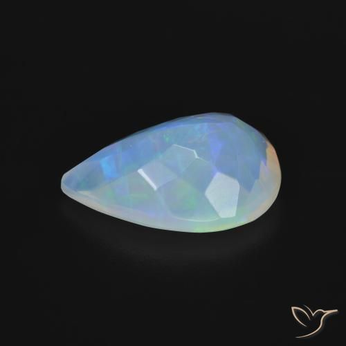 Opale Multicolore naturale da 3.01 ct, Forma a pera, Trasparente