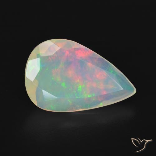 Opale Multicolore naturale da 2.50 ct, Forma a pera, Trasparente