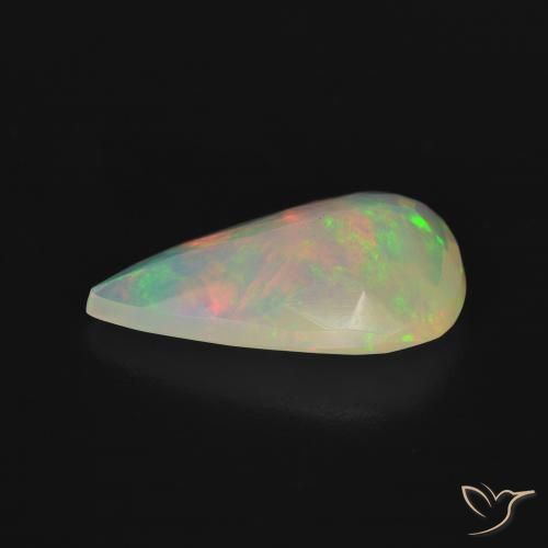 Opale Multicolore naturale da 2.50 ct, Forma a pera, Trasparente