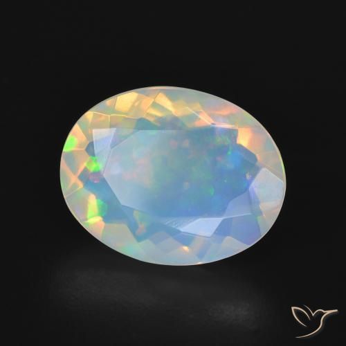 Opale Multicolore naturale da 2.76 ct, Ovale, Trasparente