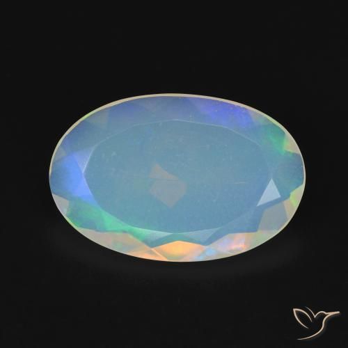 3.40ct Naturale Multicolore Opale, Ovale, Trasparente