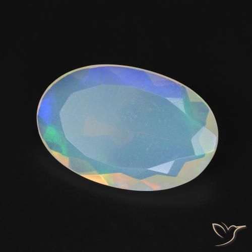 Opale Multicolore naturale da 3.40 ct, Ovale, Trasparente