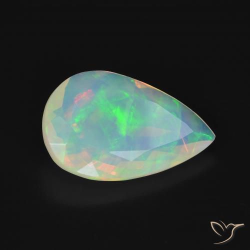 2.54ct Naturale Multicolore Opale, Forma a pera, Trasparente