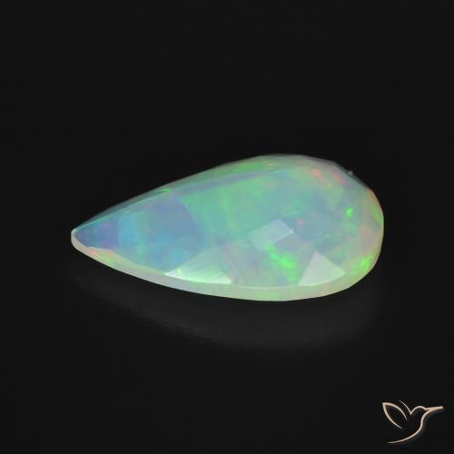 Opale Multicolore naturale da 2.54 ct, Forma a pera, Trasparente