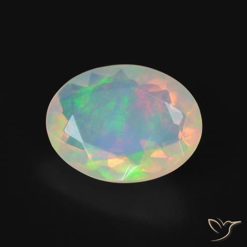 1.87ct Naturale Multicolore Opale, Ovale, Trasparente