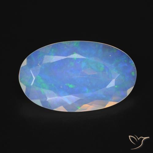 5.88ct Naturale Multicolore Opale, Ovale, Trasparente