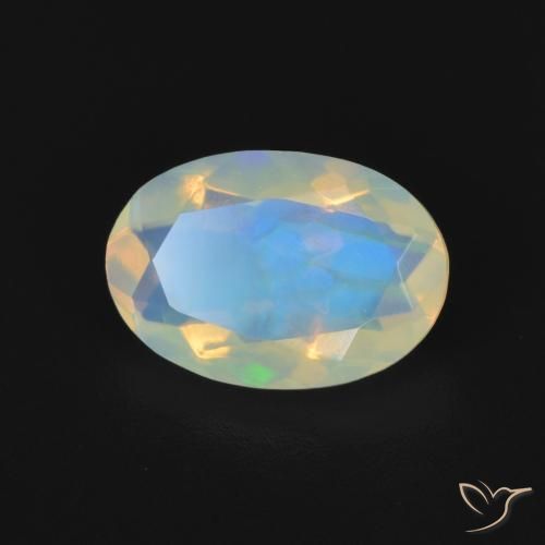 Opale Multicolore naturale da 1.21 ct, Ovale, Trasparente