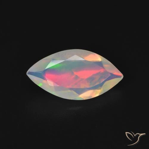 1.31ct Naturale Multicolore Opale, Taglio marquise, Trasparente