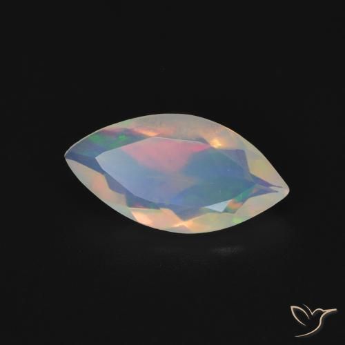 Opale Multicolore naturale da 1.31 ct, Taglio marquise, Trasparente
