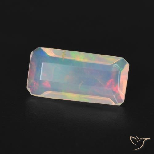 Opale Multicolore naturale da 1.06 ct, Ottagonale / Taglio smeraldo, Trasparente