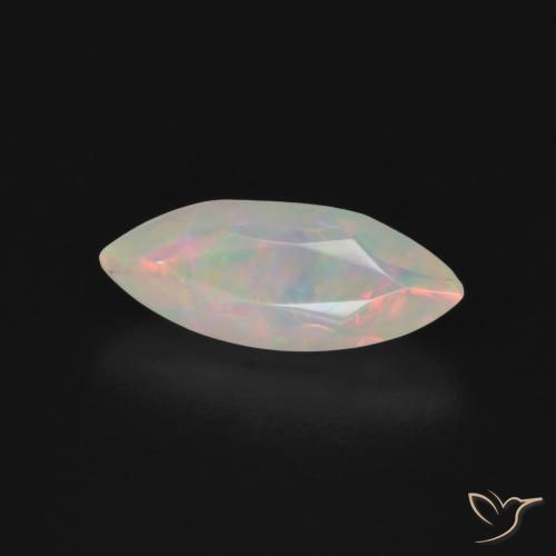 Opale Multicolore naturale da 0.70 ct, Taglio marquise, Trasparente
