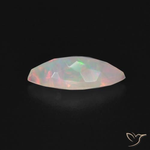 Opale Multicolore naturale da 0.70 ct, Taglio marquise, Trasparente