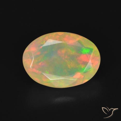 1.75ct Naturale Multicolore Opale, Ovale, Trasparente