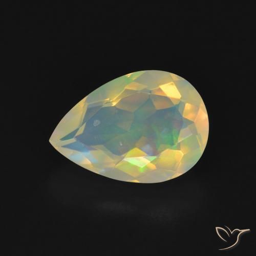 Opale Multicolore naturale da 1.43 ct, Forma a pera, Trasparente