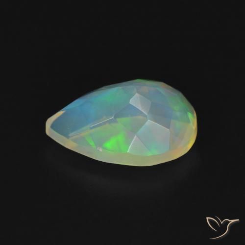 Opale Multicolore naturale da 1.43 ct, Forma a pera, Trasparente