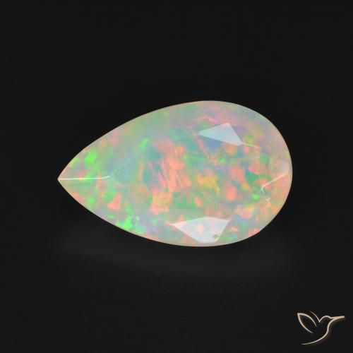 2.31ct Naturale Multicolore Opale, Forma a pera, Trasparente
