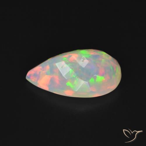 Opale Multicolore naturale da 2.31 ct, Forma a pera, Trasparente