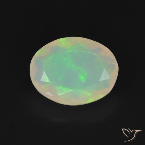 1.10ct Naturale Multicolore Opale, Ovale, Trasparente