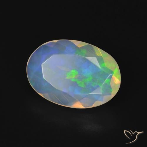 Opale Multicolore naturale da 2.05 ct, Ovale, Trasparente