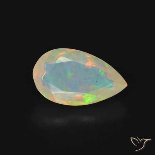 Opale Multicolore naturale da 2.35 ct, Forma a pera, Trasparente