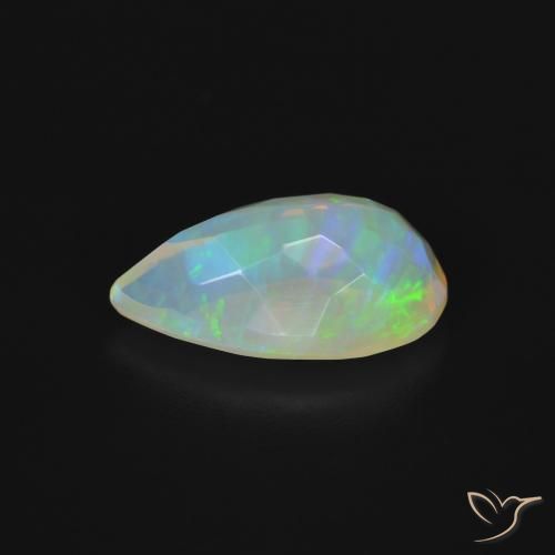 Opale Multicolore naturale da 2.35 ct, Forma a pera, Trasparente