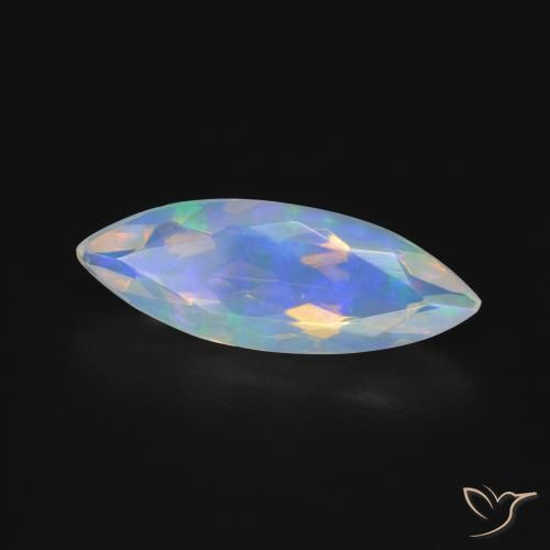 Opale Multicolore naturale da 1.35 ct, Taglio marquise, Trasparente