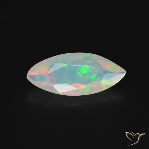0.75ct Naturale Multicolore Opale, Taglio marquise, Trasparente