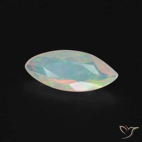 Opale Multicolore naturale da 0.75 ct, Taglio marquise, Trasparente