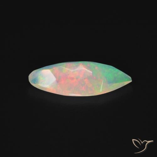 Opale Multicolore naturale da 0.75 ct, Taglio marquise, Trasparente