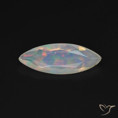 0.55ct Naturale Multicolore Opale, Taglio marquise, Trasparente