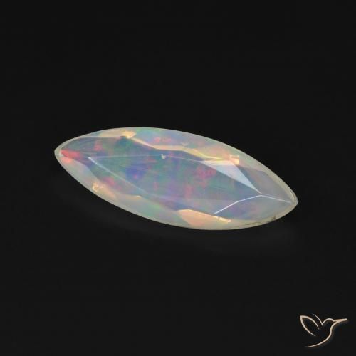 Opale Multicolore naturale da 0.55 ct, Taglio marquise, Trasparente