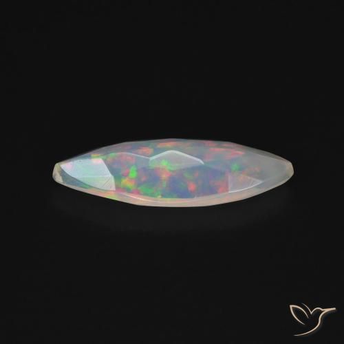 Opale Multicolore naturale da 0.55 ct, Taglio marquise, Trasparente