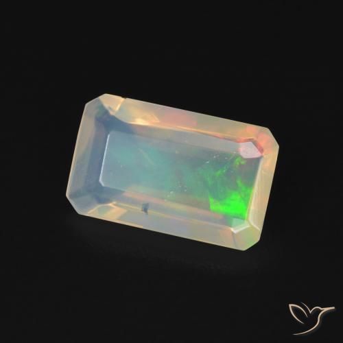 Opale Multicolore naturale da 0.99 ct, Ottagonale / Taglio smeraldo, Trasparente