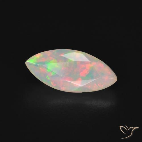 Opale Multicolore naturale da 0.71 ct, Taglio marquise, Trasparente