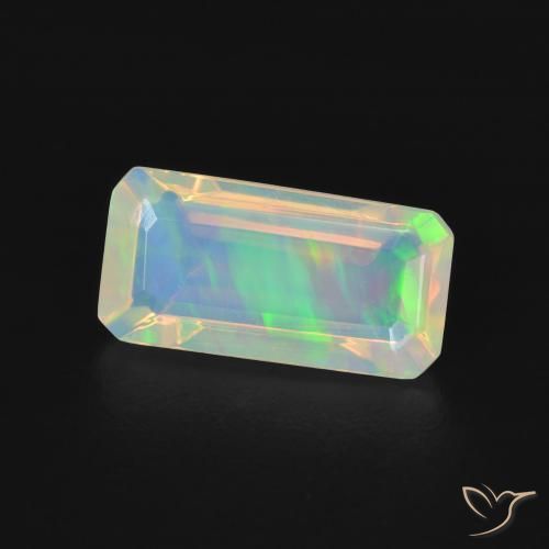 Opale Multicolore naturale da 1.27 ct, Ottagonale / Taglio smeraldo, Trasparente