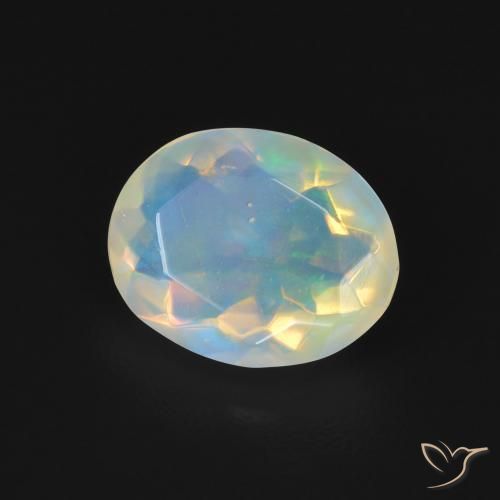 Opale Multicolore naturale da 1.08 ct, Ovale, Trasparente