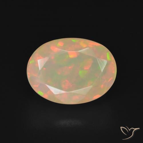 2.18ct Naturale Multicolore Opale, Ovale, Trasparente