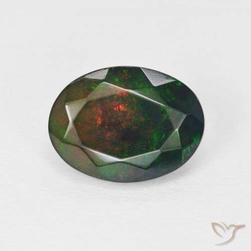 1.71ct Naturale Multicolore Opale, Ovale, Opaco