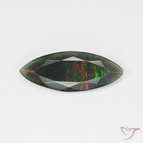1.01ct Naturale Multicolore Opale, Taglio marquise, Trasparente, Photo A