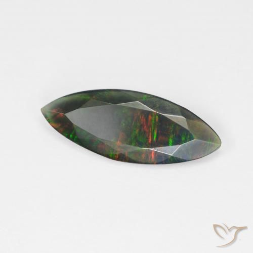Opale Multicolore naturale da 1.01 ct, Taglio marquise, Trasparente