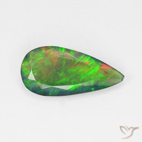 Opale Multicolore naturale da 1.78 ct, Forma a pera, Trasparente
