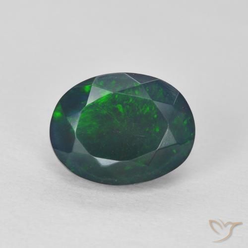 1.37ct Naturale Multicolore Opale, Ovale, Traslucido