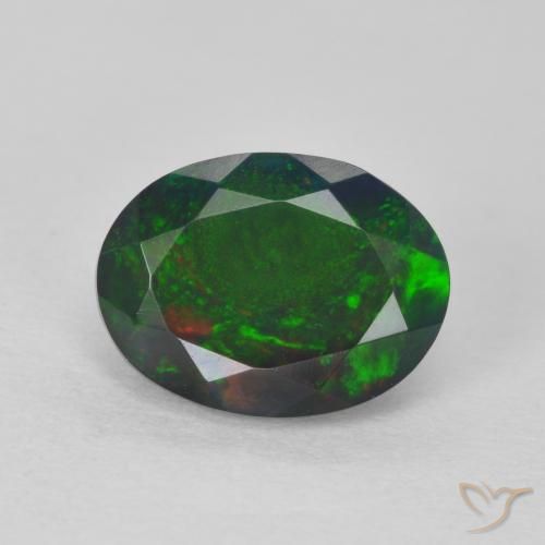 1.70ct Naturale Multicolore Opale, Ovale, Traslucido