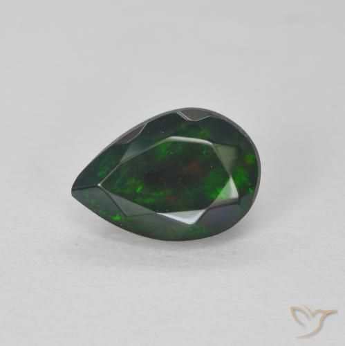 0.95ct Naturale Multicolore Opale, Forma a pera, Traslucido, Photo A