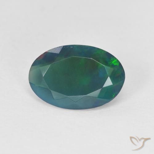 1.09ct Naturale Multicolore Opale, Ovale, Trasparente